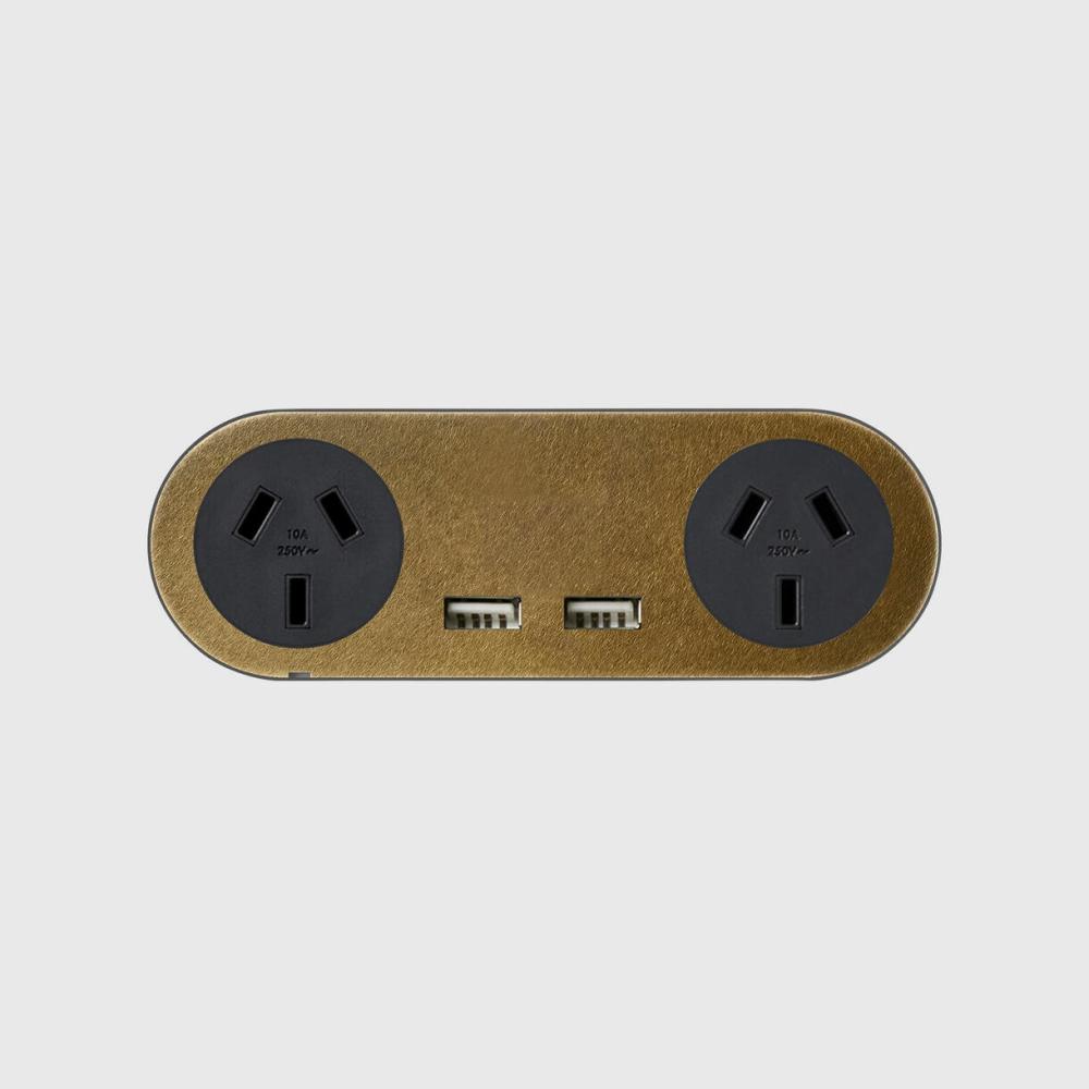 Carbon Double Outlet, With Usb-A Accessories