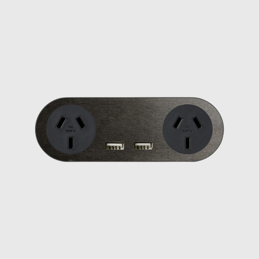 Carbon Nano Double Outlet, With Usb-A Accessories