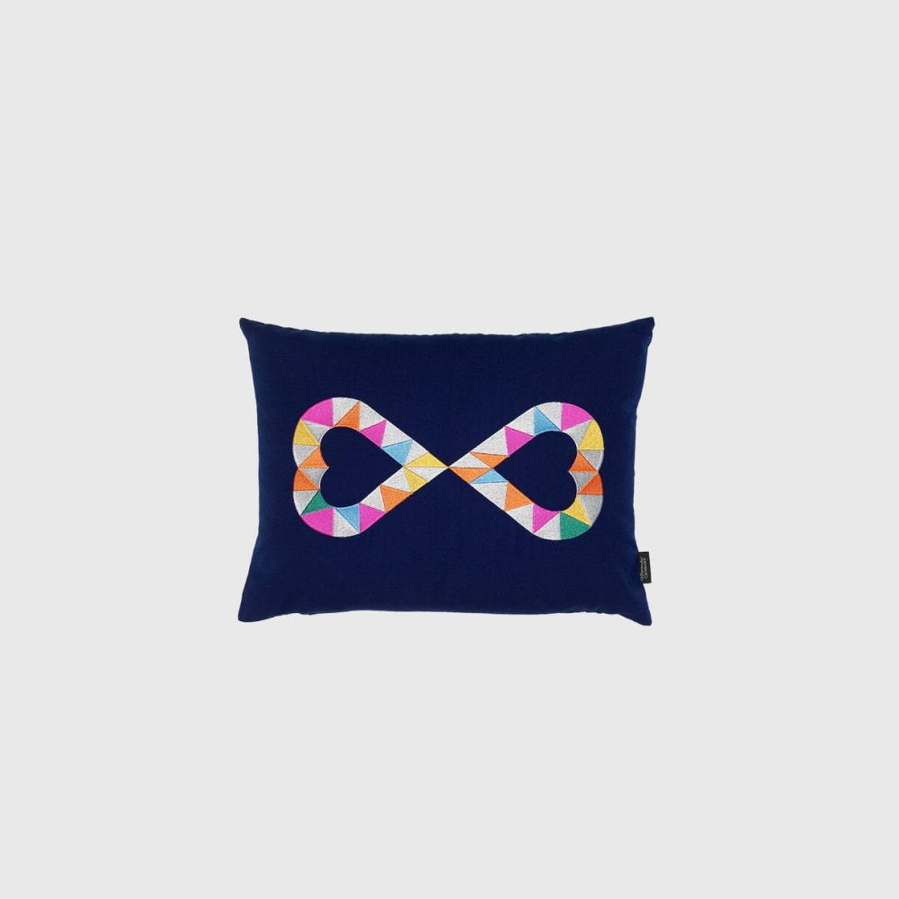 Double Heart Blue Cushion Accessories