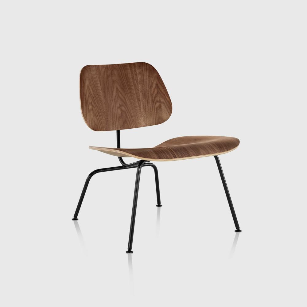 Eames® Moulded Plywood Lounge Chair, Metal Base Chair