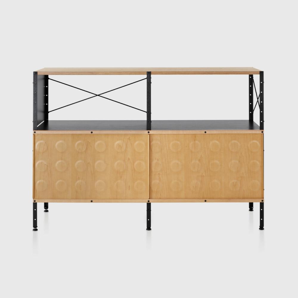 Eames® Storage Unit, 2X2 With Doors Credenzas & Sideboards