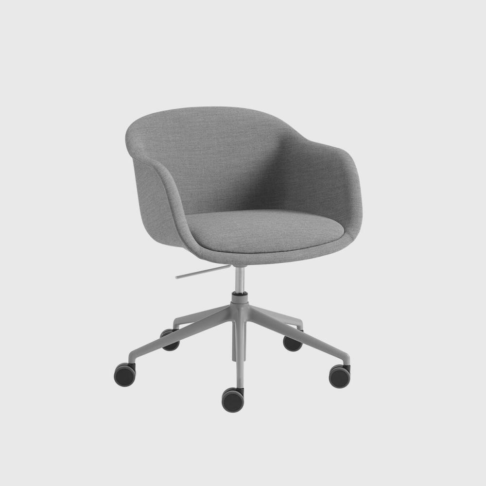 Fiber Conference Armchair, With Castors & Gaslift Chair