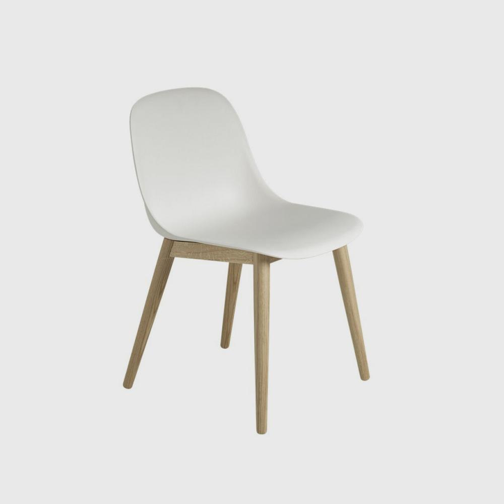 Fiber Side Chair, Wood Base Chair