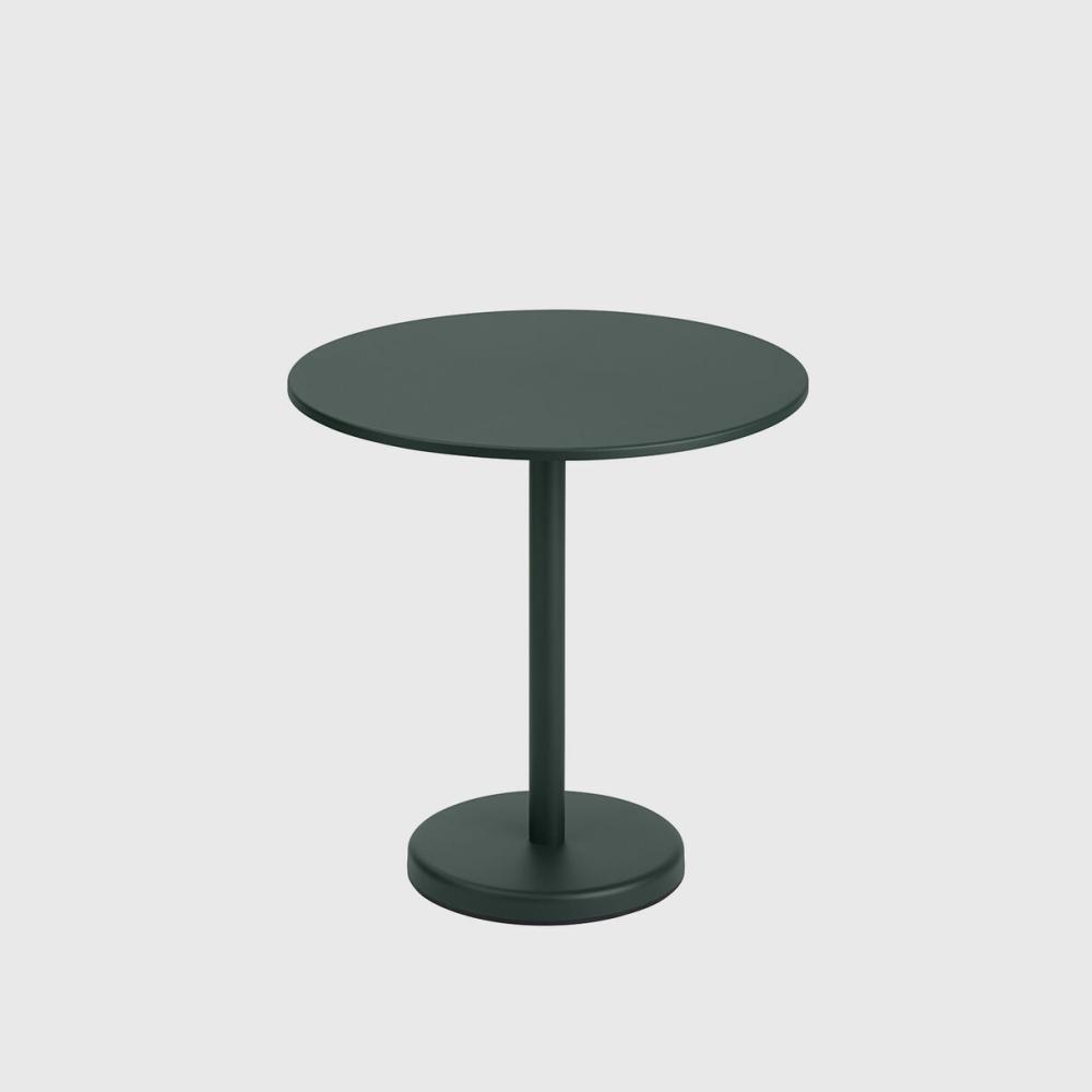 Linear Steel Round Cafe Table Dining Tables