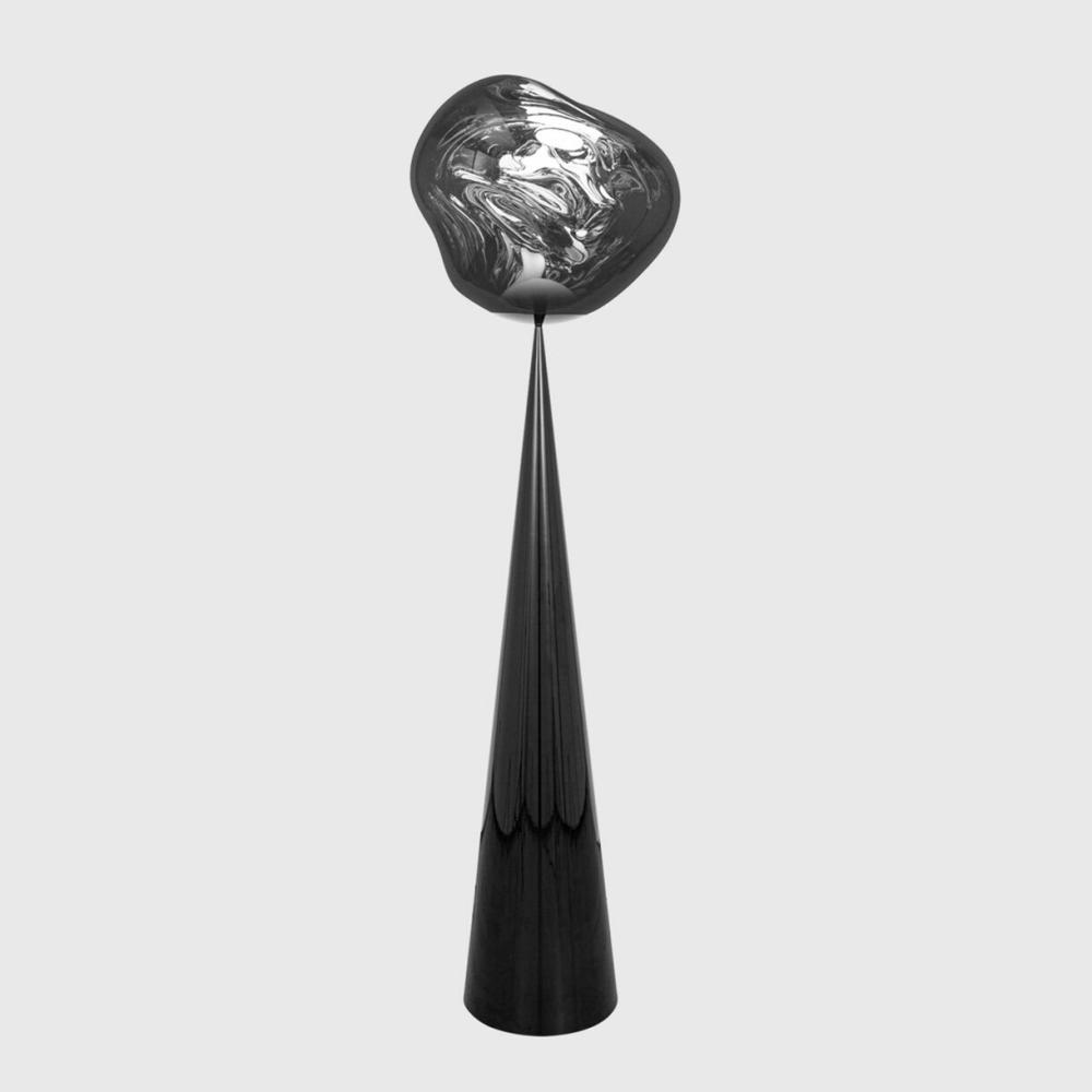 Melt Cone Fat Floor Lamp, Black Base Floor Lamps