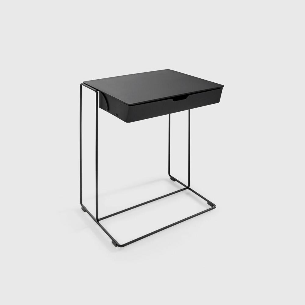 Oki Side Table With Leather Case Bedroom