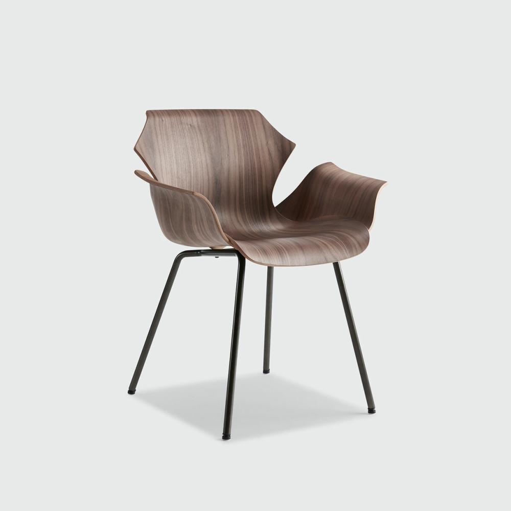 Petal Armchair With Metal Base Chair