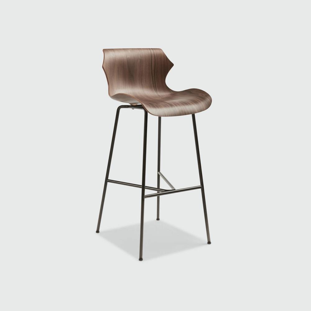 Petal Bar Stool With Metal Base Chair