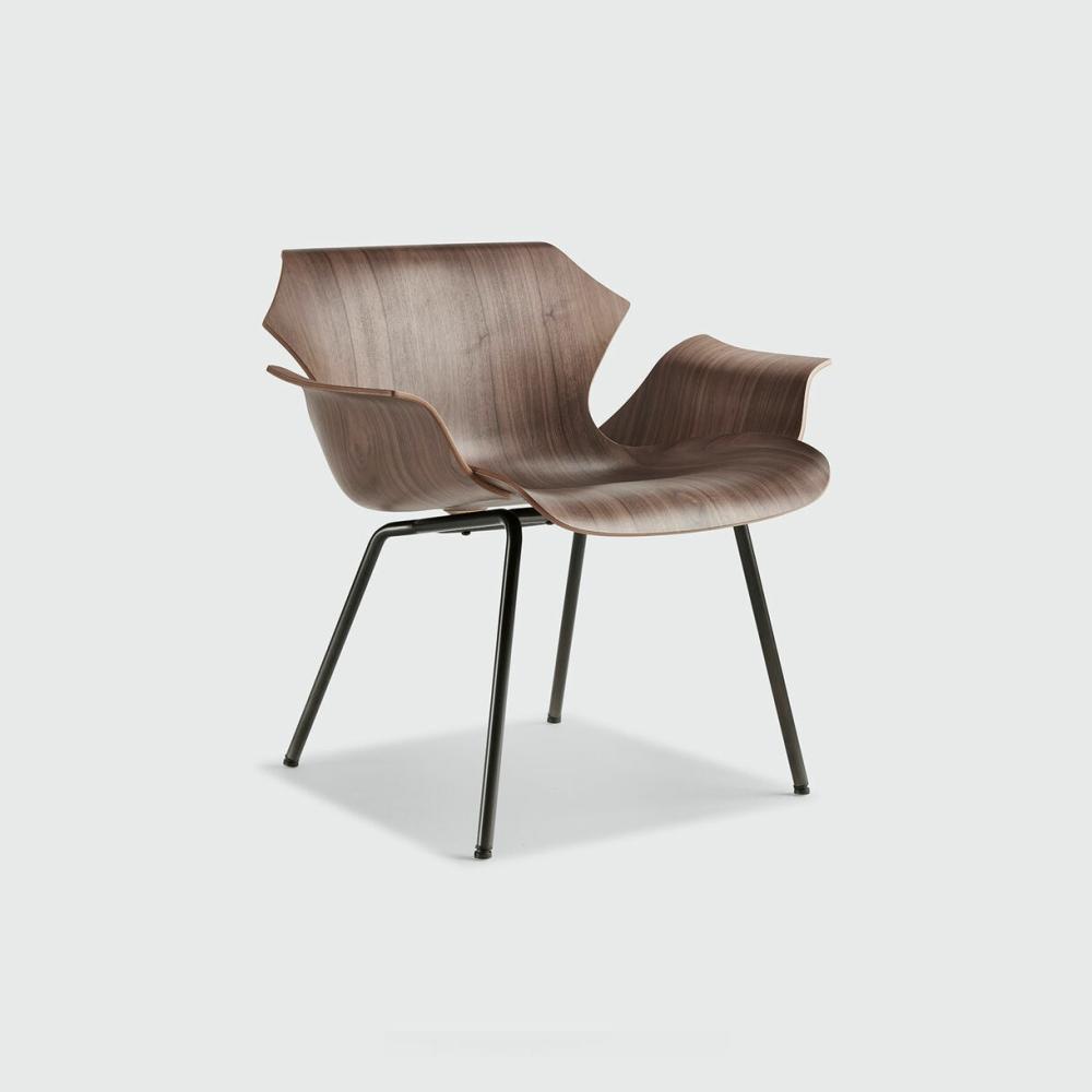 Petal Lounge Armchair With Metal Base Lounge Chairs