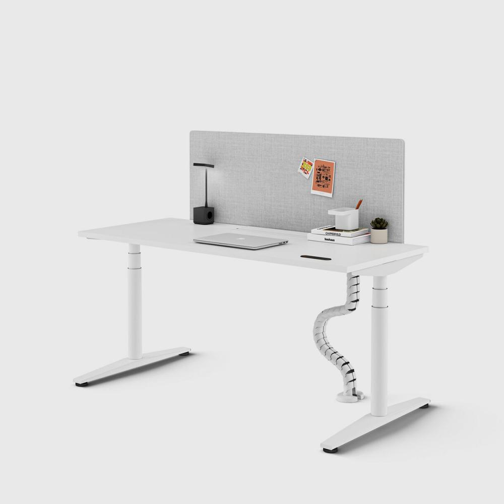 Ratio Single Freestanding Desk, Round Leg Desks