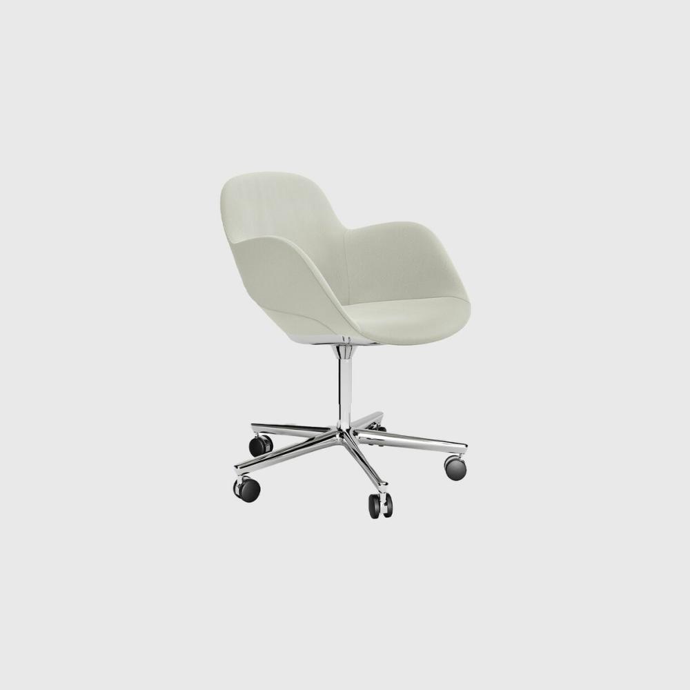 Sheru Armchair, 5 Star Base With Castors Chair