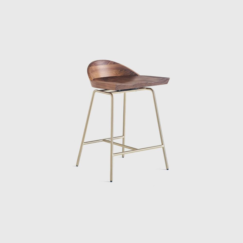 Spindle Low Back Stool Chair