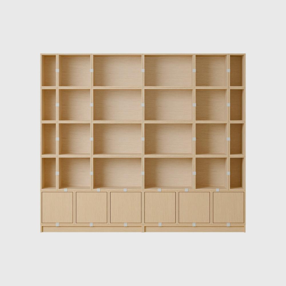 Stacked Bookcase, Configuration 1 Shelving