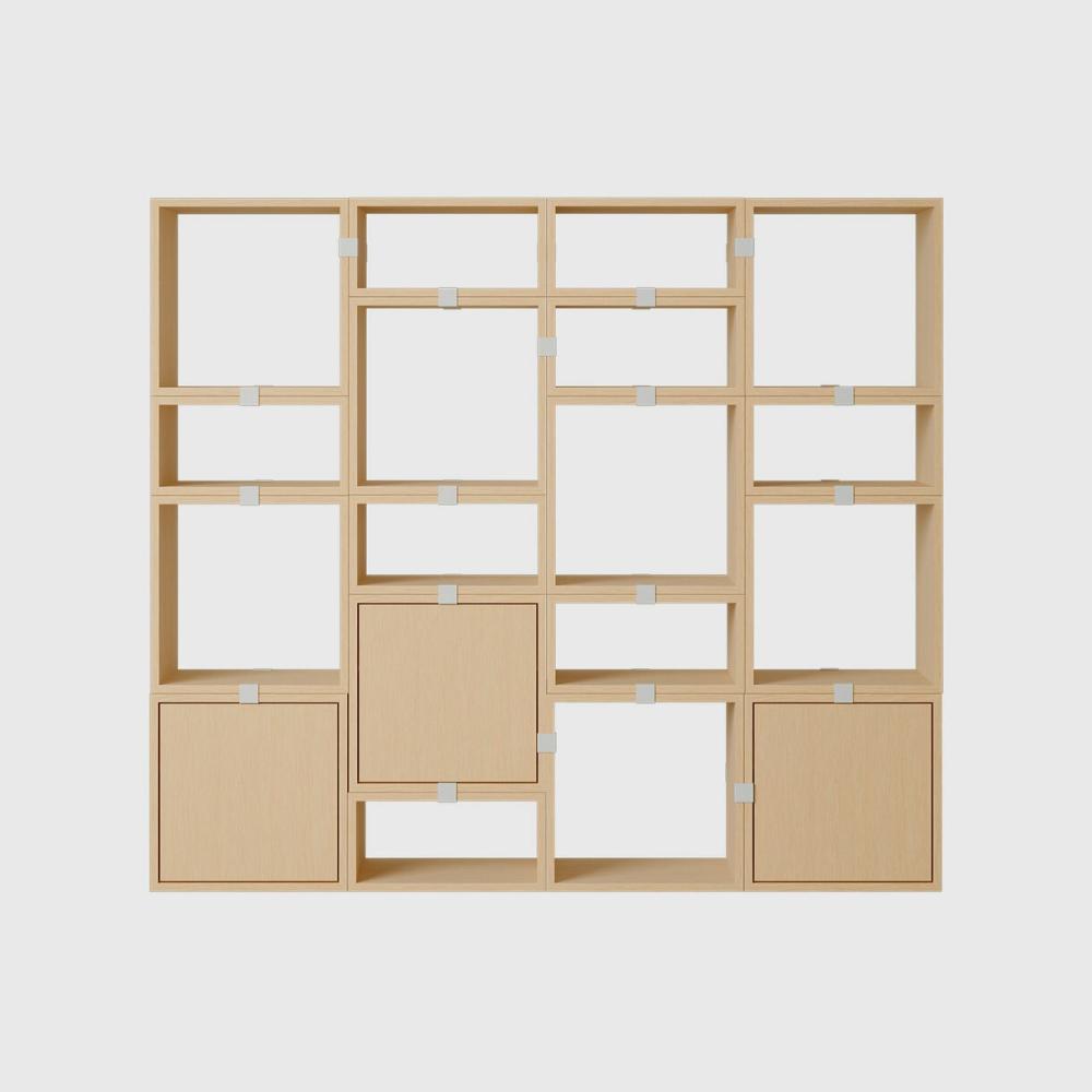 Stacked Bookcase, Configuration 4 Shelving