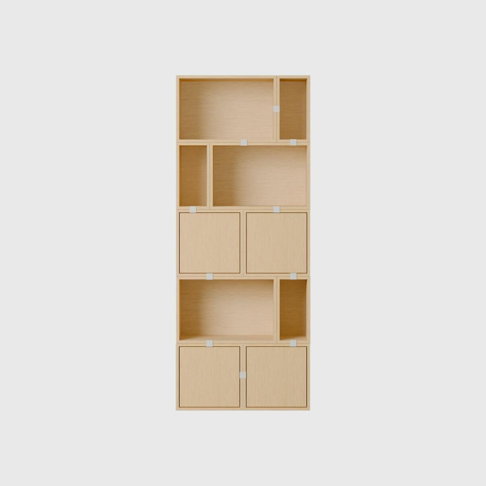 Stacked Bookcase, Configuration 8 Shelving