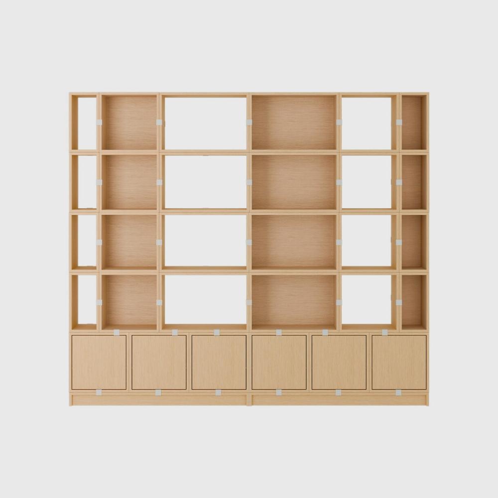 Stacked Office Storage, Configuration 1 Shelving