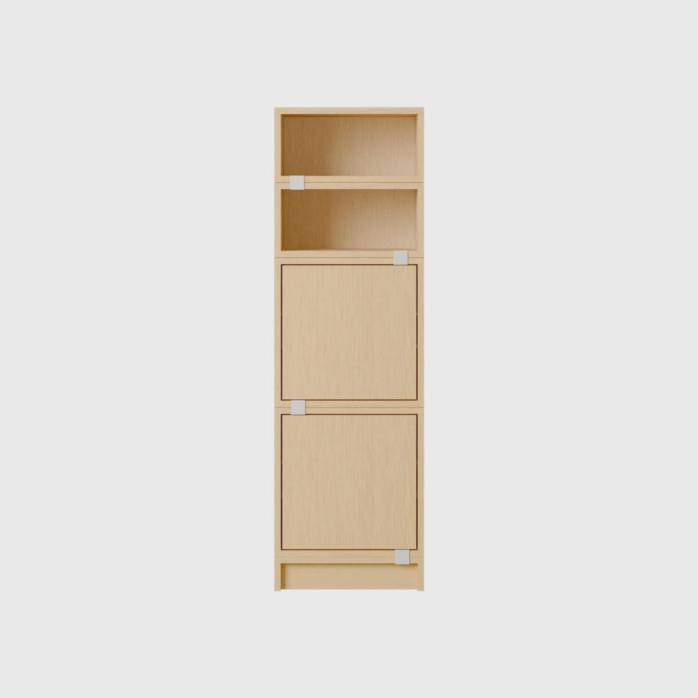 Stacked Office Storage, Configuration 4 Shelving