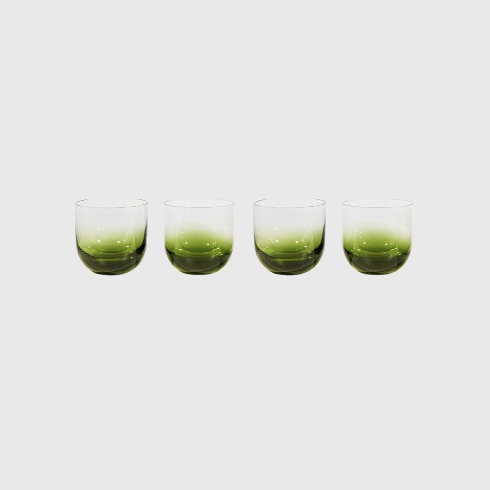 Tank Whiskey Glasses Set Of 4, Green Accessories