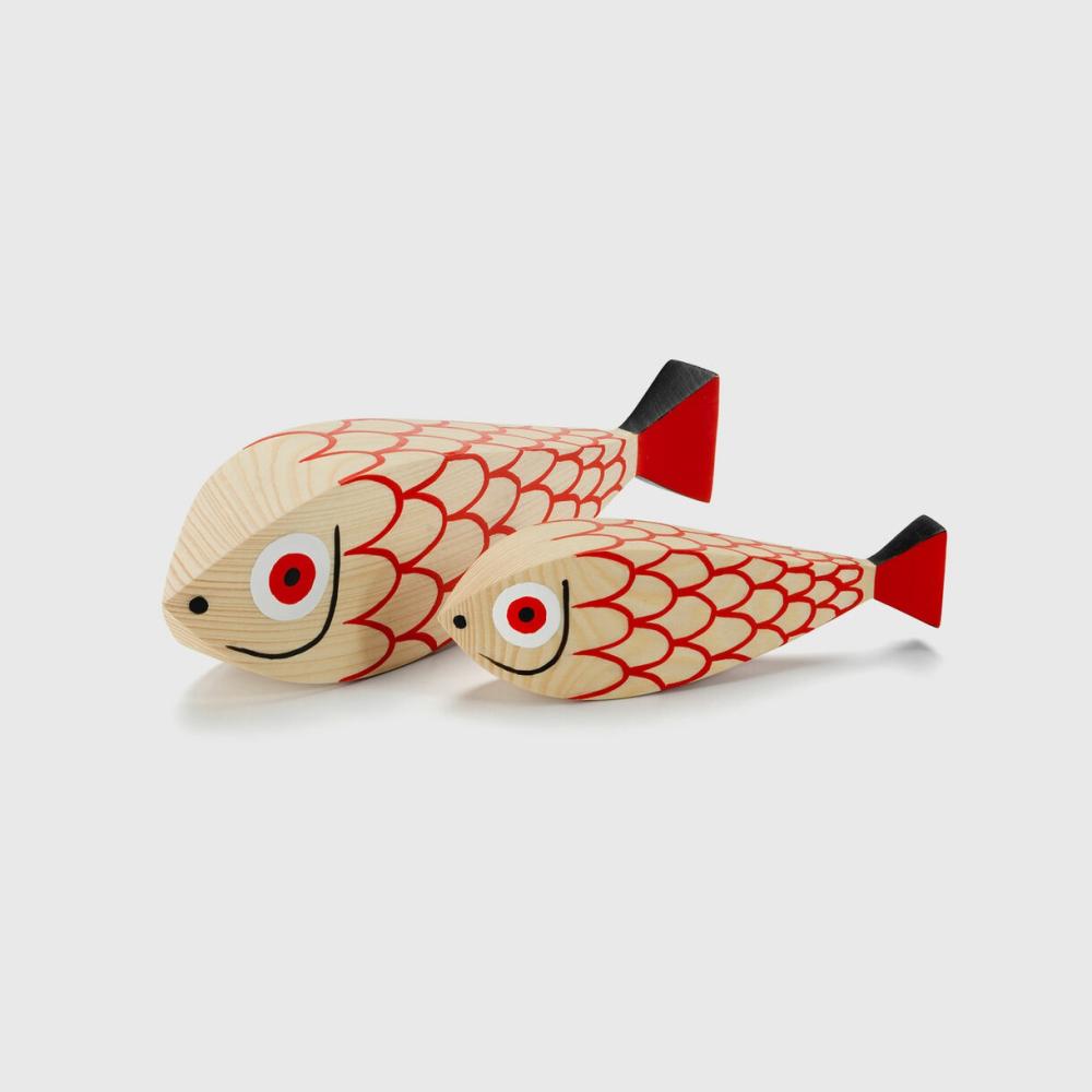 Wooden Doll, Mother & Child Fish Accessories